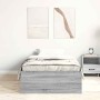 Estructura de cama gris Sonoma 90x190 cm