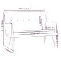 Schwarze Samtbank 108x79x79 cm von vidaXL, Banken - Ref: Foro24-351419, Preis: 138,30 €, Rabatt: %
