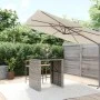 High bar table with gray PE rattan glass surface 105x80x110 cm by vidaXL, Garden tables - Ref: Foro24-362595, Price: 188,49 €...