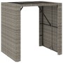 High bar table with gray PE rattan glass surface 105x80x110 cm by vidaXL, Garden tables - Ref: Foro24-362595, Price: 195,94 €...