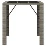 High bar table with gray PE rattan glass surface 105x80x110 cm by vidaXL, Garden tables - Ref: Foro24-362595, Price: 188,49 €...