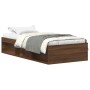 Estructura de cama roble marrón 90x190 cm