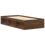 Estructura de cama roble marrón 90x190 cm