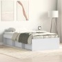 Estructura de cama individual sin colchón blanco 75x190 cm