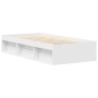 Estructura de cama individual sin colchón blanco 75x190 cm