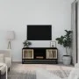 Mueble de TV hierro y madera contrachapada negro 105x30x45 cm de vidaXL, Muebles TV - Ref: Foro24-352098, Precio: 124,98 €, D...
