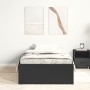 Estructura de cama individual sin colchón negro 75x190 cm
