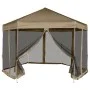 Removable hexagonal tent with taupe gray walls 3.6x3.1m 220g/m² by vidaXL, Tents and gazebos - Ref: Foro24-362013, Price: 223...