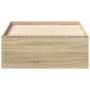 Estructura de cama roble Sonoma 75x190 cm