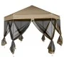 Removable hexagonal tent with taupe gray walls 3.6x3.1m 220g/m² by vidaXL, Tents and gazebos - Ref: Foro24-362013, Price: 223...