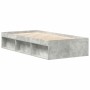 Estructura de cama gris hormigón 75x190 cm