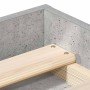 Estructura de cama gris hormigón 75x190 cm
