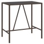 High bar table with brown PE rattan glass surface 110x70x110 cm by vidaXL, Garden tables - Ref: Foro24-362587, Price: 104,10 ...