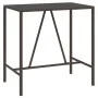 High bar table with brown PE rattan glass surface 110x70x110 cm by vidaXL, Garden tables - Ref: Foro24-362587, Price: 102,78 ...