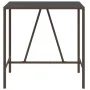 High bar table with brown PE rattan glass surface 110x70x110 cm by vidaXL, Garden tables - Ref: Foro24-362587, Price: 102,78 ...