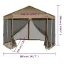 Removable hexagonal tent with taupe gray walls 3.6x3.1m 220g/m² by vidaXL, Tents and gazebos - Ref: Foro24-362013, Price: 223...