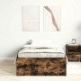 Estructura de cama roble ahumado 75x190 cm