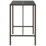 High bar table with brown PE rattan glass surface 110x70x110 cm by vidaXL, Garden tables - Ref: Foro24-362587, Price: 104,10 ...