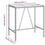 High bar table with brown PE rattan glass surface 110x70x110 cm by vidaXL, Garden tables - Ref: Foro24-362587, Price: 104,10 ...