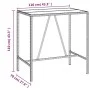 High bar table with brown PE rattan glass surface 110x70x110 cm by vidaXL, Garden tables - Ref: Foro24-362587, Price: 102,78 ...