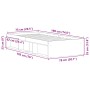 Estructura de cama roble ahumado 75x190 cm