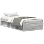 Estructura de cama gris Sonoma 75x190 cm