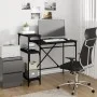 Schreibtisch mit Regalen aus schwarzem Sperrholz 105x50x90 cm von vidaXL, Schreibtische - Ref: Foro24-826714, Preis: 66,60 €,...