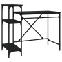 Escritorio con estantes madera contrachapada negro 105x50x90 cm de vidaXL, Escritorios - Ref: Foro24-826714, Precio: 67,52 €,...