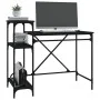 Desk with shelves black plywood 105x50x90 cm by vidaXL, Desks - Ref: Foro24-826714, Price: 67,60 €, Discount: %