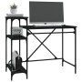 Escritorio con estantes madera contrachapada negro 105x50x90 cm de vidaXL, Escritorios - Ref: Foro24-826714, Precio: 67,52 €,...