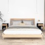 Mesitas de noche 2 uds hierro y madera negro 40x30x55,5 cm de vidaXL, Mesitas de noche - Ref: Foro24-352094, Precio: 99,46 €,...