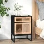 Nachttische 2 Stück, schwarzes Eisen und Holz, 40 x 30 x 55,5 cm von vidaXL, Nachttische - Ref: Foro24-352094, Preis: 85,57 €...