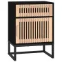 Nachttische 2 Stück, schwarzes Eisen und Holz, 40 x 30 x 55,5 cm von vidaXL, Nachttische - Ref: Foro24-352094, Preis: 85,57 €...