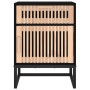 Nachttische 2 Stück, schwarzes Eisen und Holz, 40 x 30 x 55,5 cm von vidaXL, Nachttische - Ref: Foro24-352094, Preis: 99,52 €...