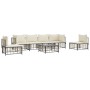 Set muebles de jardín 7 pzas y cojines ratán PE gris antracita de vidaXL, Sofás de exterior - Ref: Foro24-3186722, Precio: 55...
