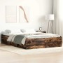 Estructura de cama roble ahumado 120x200 cm