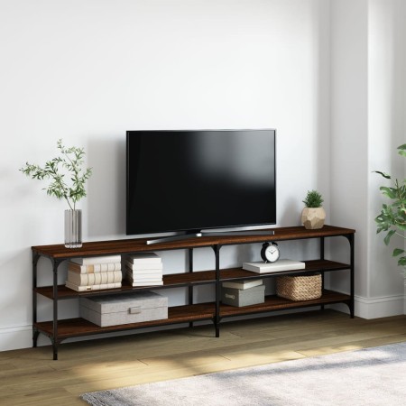 TV-Möbel Metall und Sperrholz braune Eiche 180x30x50cm von vidaXL, TV-Möbel - Ref: Foro24-826758, Preis: 84,98 €, Rabatt: %