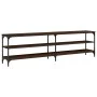 Mueble TV metal y madera contrachapada marrón roble 180x30x50cm de vidaXL, Muebles TV - Ref: Foro24-826758, Precio: 83,91 €, ...