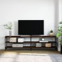 TV-Möbel Metall und Sperrholz braune Eiche 180x30x50cm von vidaXL, TV-Möbel - Ref: Foro24-826758, Preis: 84,98 €, Rabatt: %
