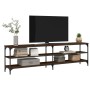 TV-Möbel Metall und Sperrholz braune Eiche 180x30x50cm von vidaXL, TV-Möbel - Ref: Foro24-826758, Preis: 84,98 €, Rabatt: %