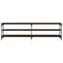 Mueble TV metal y madera contrachapada marrón roble 180x30x50cm de vidaXL, Muebles TV - Ref: Foro24-826758, Precio: 83,91 €, ...