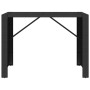 High bar table PE rattan and black glass surface 145x80x110 cm by vidaXL, Garden tables - Ref: Foro24-362597, Price: 254,21 €...