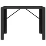 Hoher Stehtisch aus PE-Rattan und schwarzer Glasoberfläche, 145 x 80 x 110 cm von vidaXL, Gartentische - Ref: Foro24-362597, ...