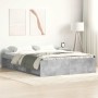 Estructura de cama gris hormigón 140x200 cm
