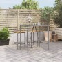 Hoher Stehtisch mit grauer PE-Rattan-Glasoberfläche 110x70x110 cm von vidaXL, Gartentische - Ref: Foro24-362589, Preis: 136,4...