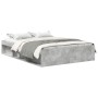 Estructura de cama gris hormigón 140x200 cm