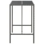 High bar table with gray PE rattan glass surface 110x70x110 cm by vidaXL, Garden tables - Ref: Foro24-362589, Price: 133,54 €...
