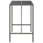 Hoher Stehtisch mit grauer PE-Rattan-Glasoberfläche 110x70x110 cm von vidaXL, Gartentische - Ref: Foro24-362589, Preis: 136,4...
