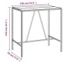 High bar table with gray PE rattan glass surface 110x70x110 cm by vidaXL, Garden tables - Ref: Foro24-362589, Price: 133,54 €...