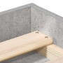 Estructura de cama gris hormigón 140x200 cm